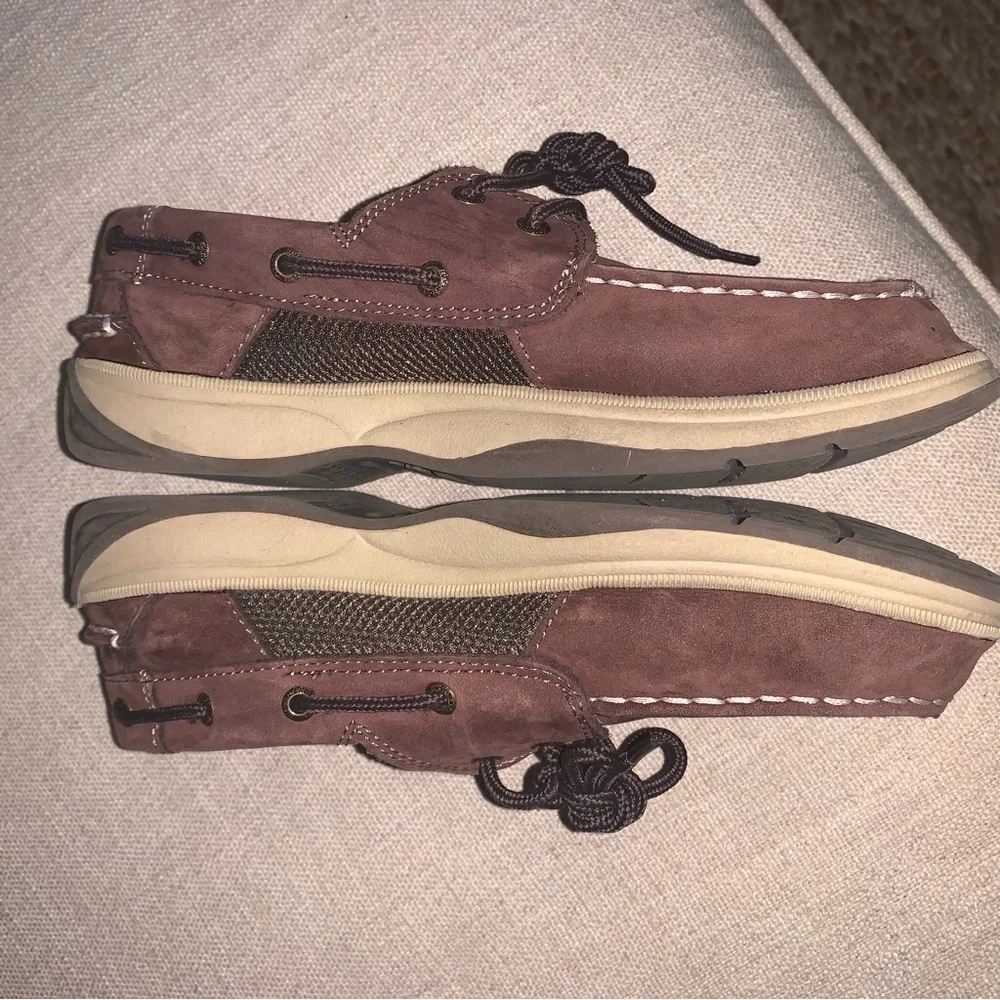 Sperry Topsiders Intrepid Boys Brown Suede Sz 5.5M